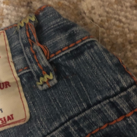 STRAIGHT FLAP RED/ORANGE STITCH MENS JEAN - Picture 3 of 16